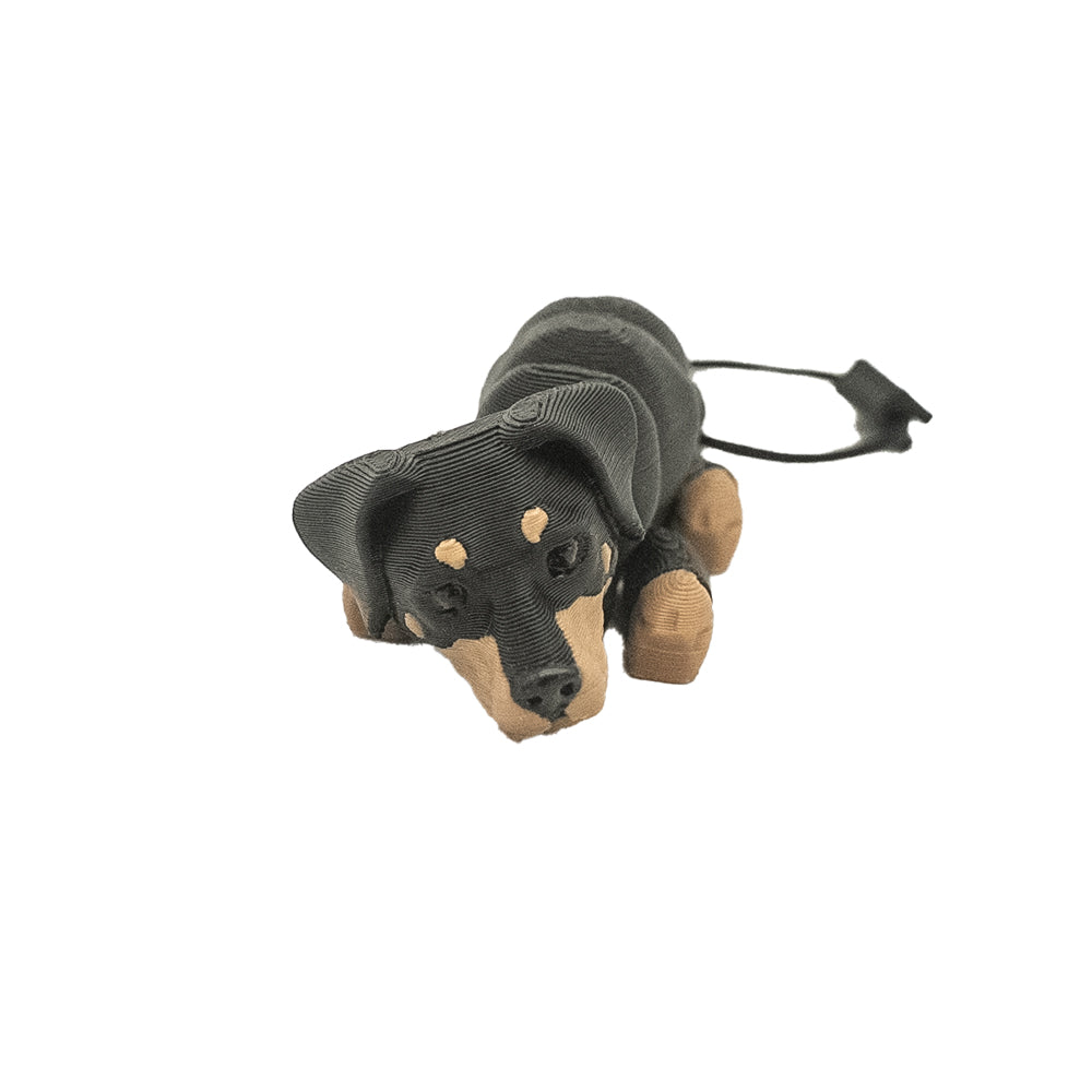 3D gedruckter Dobermann von vorne Schlüsselanhänger