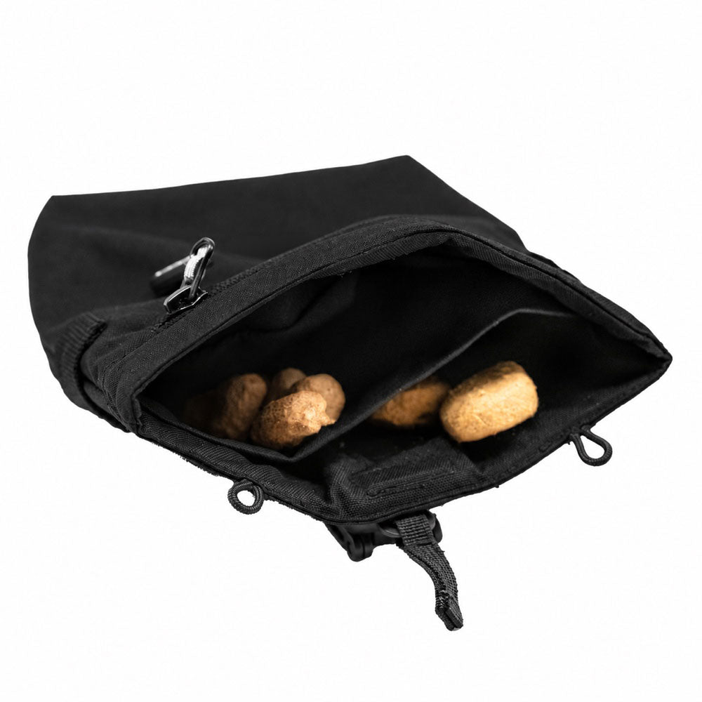 Futtertasche bzw Leckerlibeutel mit zwei Futterfächern und magnetischen Schnellverschluss