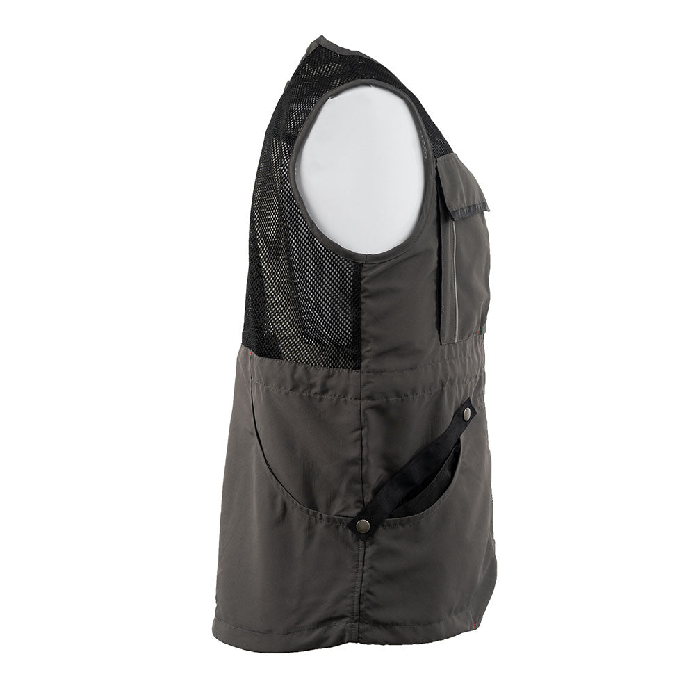 Sommerweste grau Seitenansicht