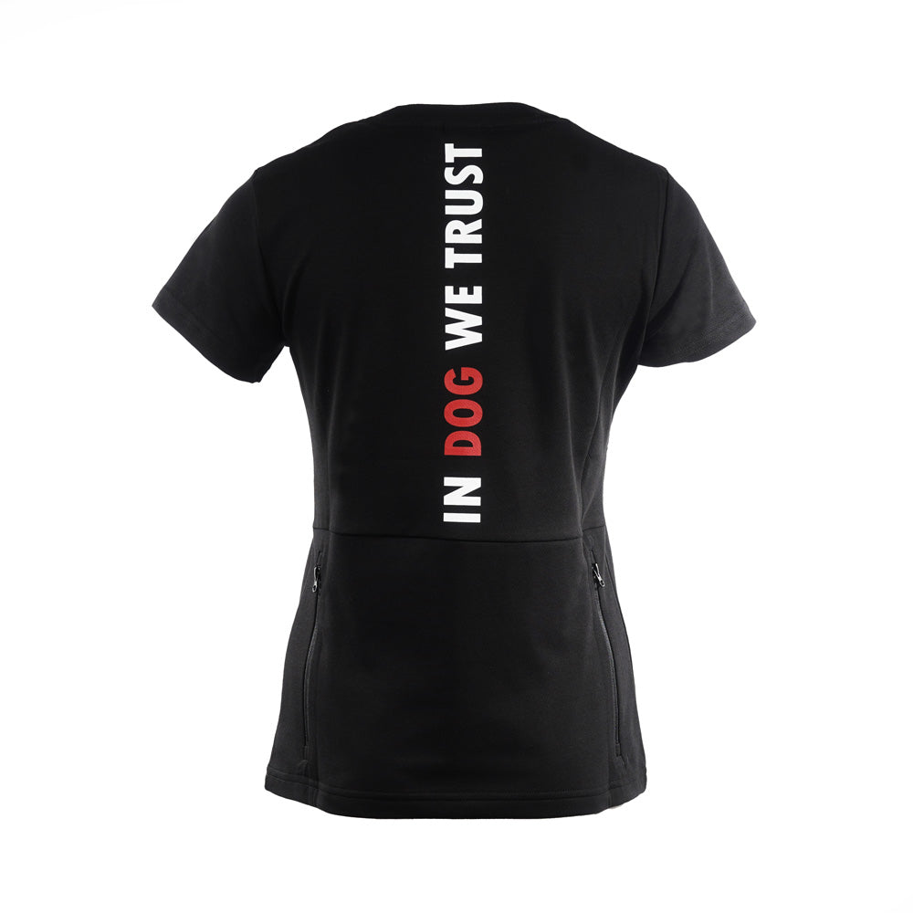 IQ Trainingsshirt Damen mit Rückentasche – Funktionsshirt für Hundetraining & Alltag