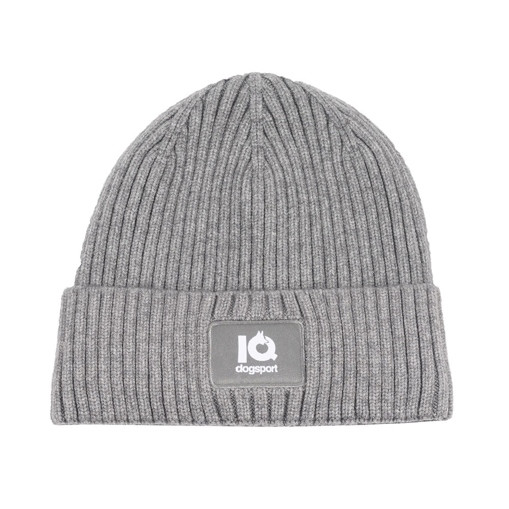 Thermo Beanie - Winter grau - eckiges Logo