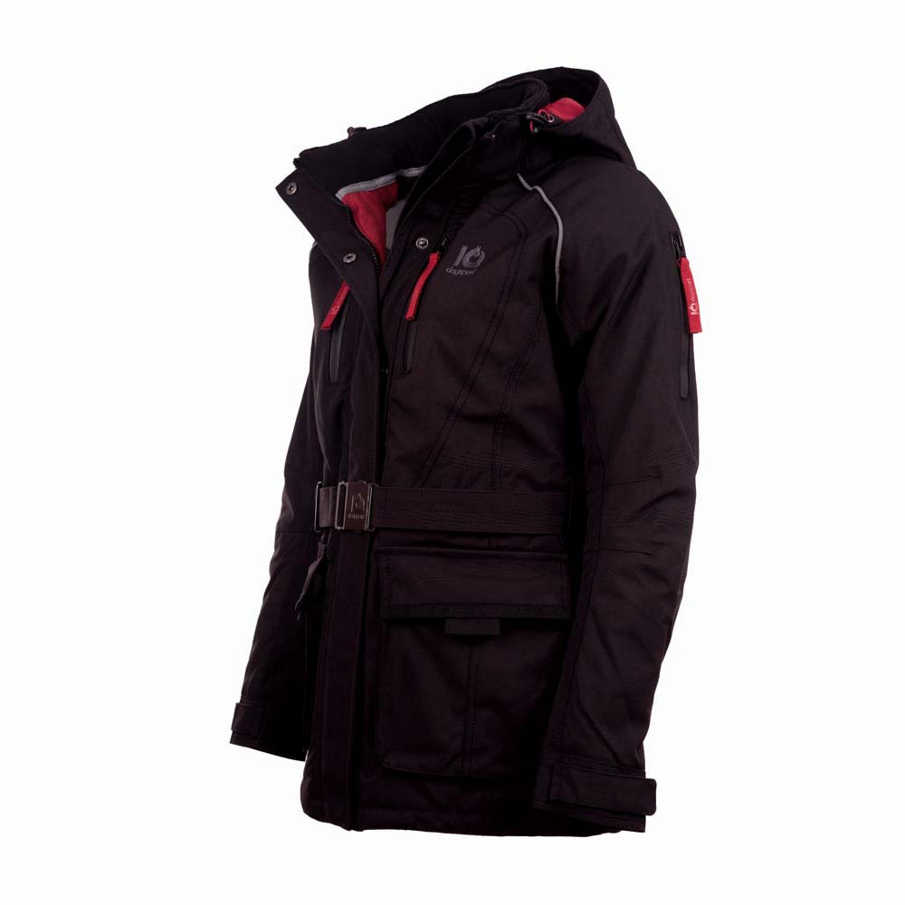 Winterjacke für Hundehalter Damen Schwarz Diagonale