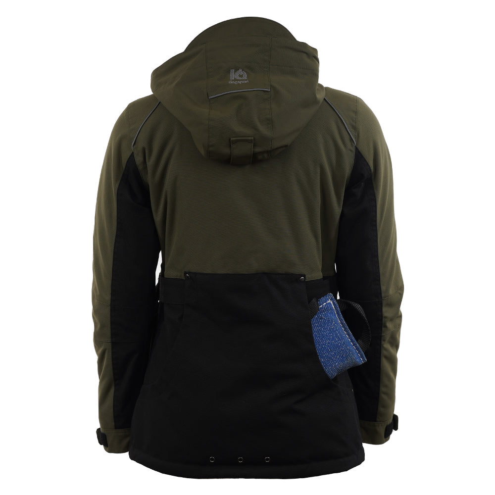 Winterjacke Hundebesitzer Rückentasche