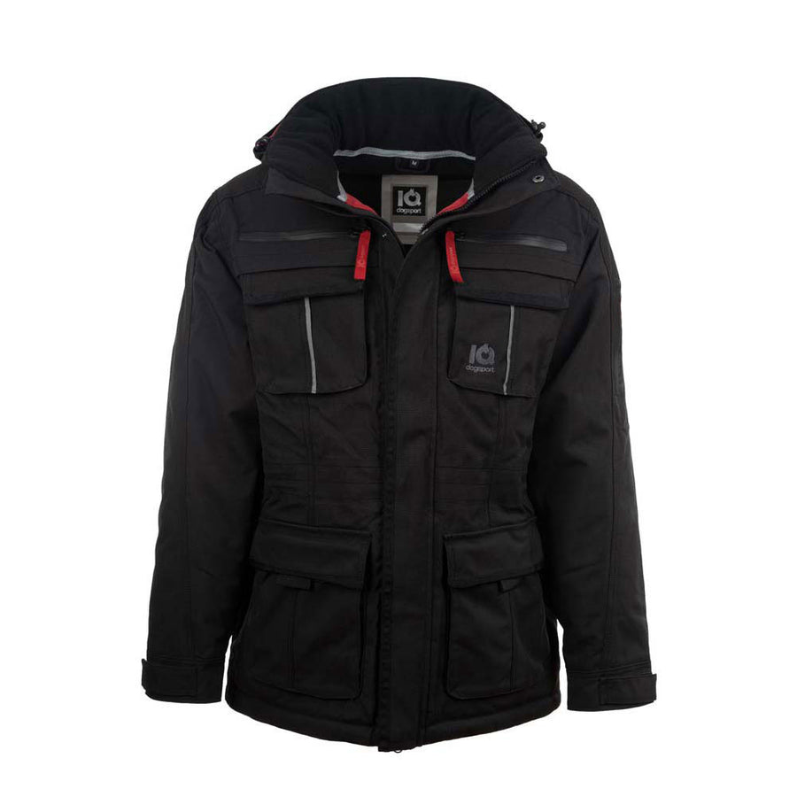 Winterjacke Hundesport Unisex Schwarz – Frontansicht MFJ 3.0