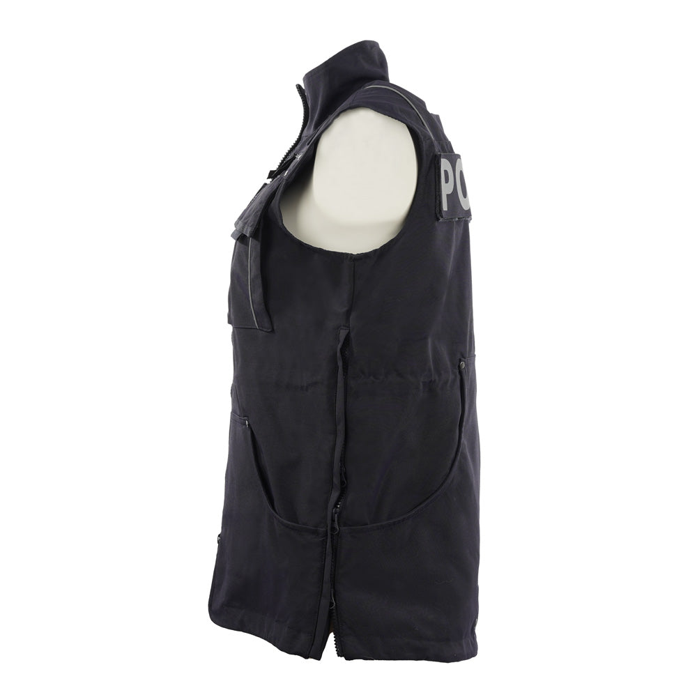 Weste Polizei blau Seite Drei-Wege Reißverschluss