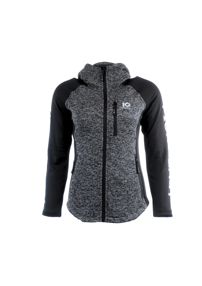 IQ Damen Zip-Hoodie Grau | figurbetont, Hundesport