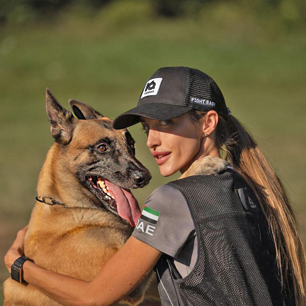 IQ Mesh Cap Black/White für Hundesport & Training