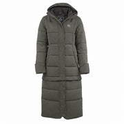 IQ Zip-off Wintermantel Damen in Dusty Green – Frontansicht in voller Länge