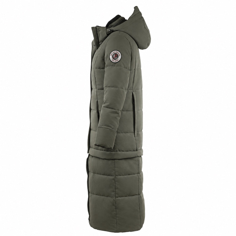 IQ Zip-off Wintermantel Damen als langer Mantel – Seitenansicht