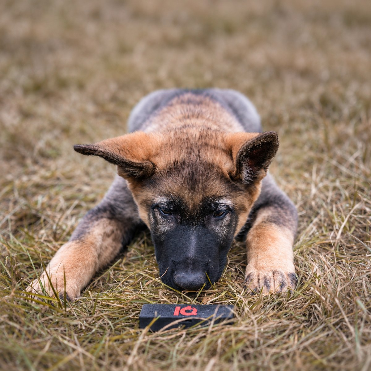 German Shepherd puppy indicating the IQ Article Trainer