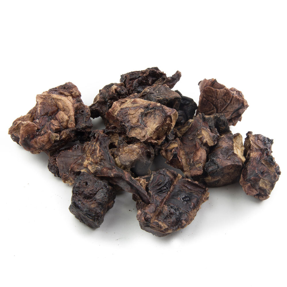 IQ Pure Bites Pferdelunge Trainingshappen Mini – getrocknete Pferdelungen-Würfel, hypoallergen, als Belohnung fürs Hundetraining