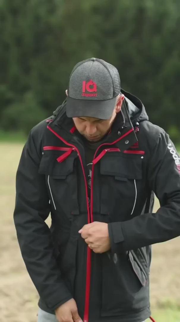Video laden: IQ Trainingsjacke 2.0 Unisex — wasserdicht und atmungsaktiv für Hundesport | IQ Dogsport