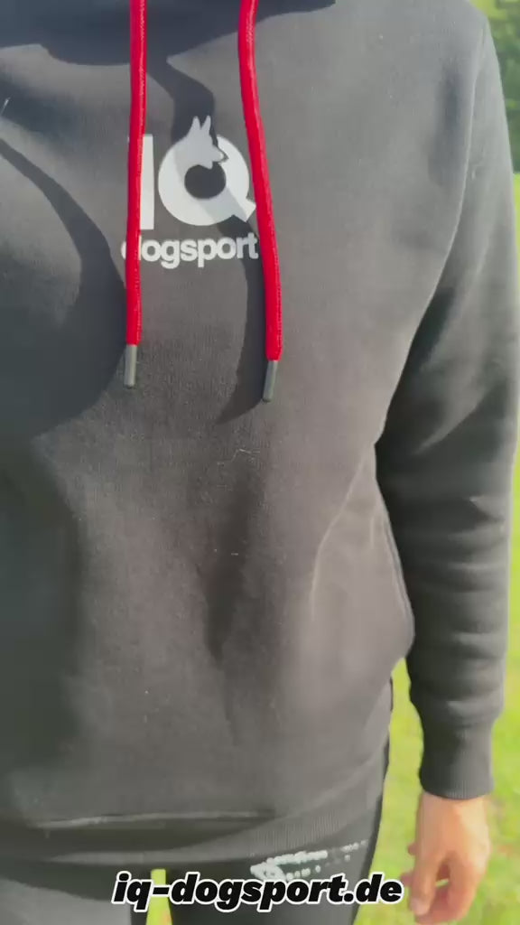 Load video: lang-en | Video: Product Video for  IQ Dogsport Hoodies „In Dog We Trust“.
