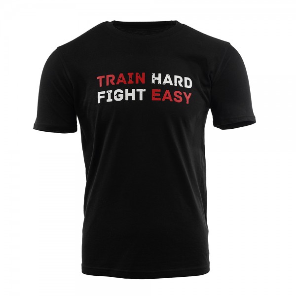 Schwarzes T-Shirt IQ Dogsport - Train Hard Fight Easy